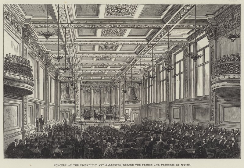 Concert at the Piccadilly Art Galleries, before the Prince and Princess of Wales by Frank Watkins