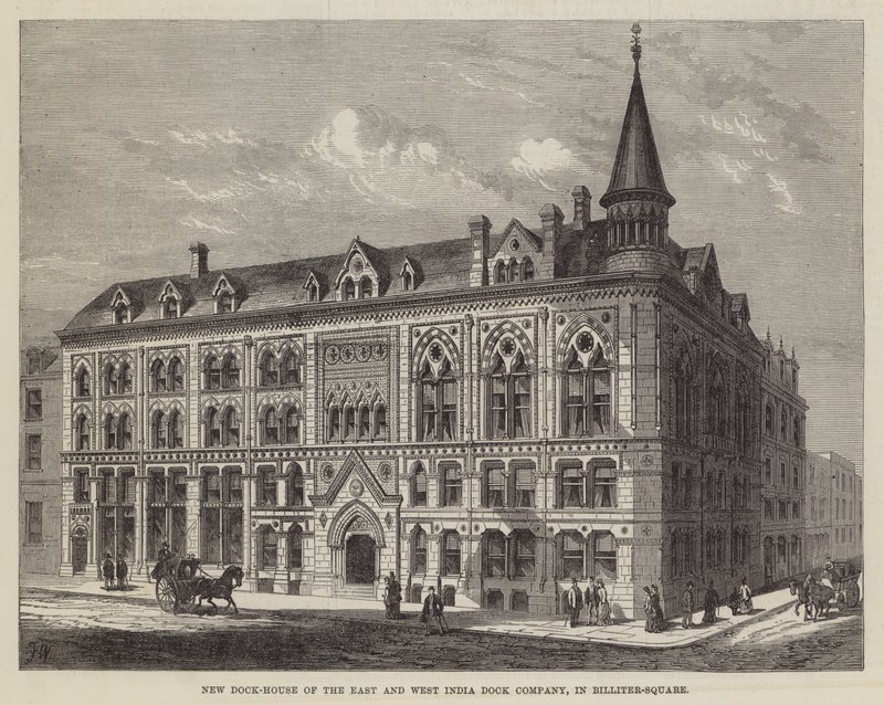 New Dock-House of the East and West India Dock Company, in Billiter-Square by Frank Watkins