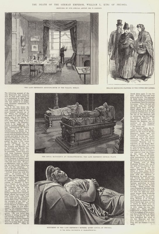 The Death of the German Emperor, William I, King of Prussia by Frank Watkins