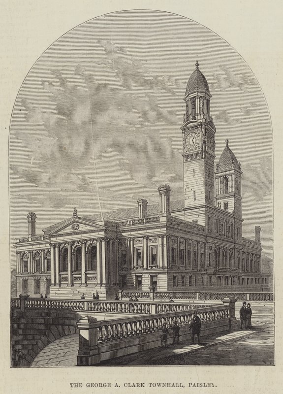 The George A Clark Townhall, Paisley by Frank Watkins