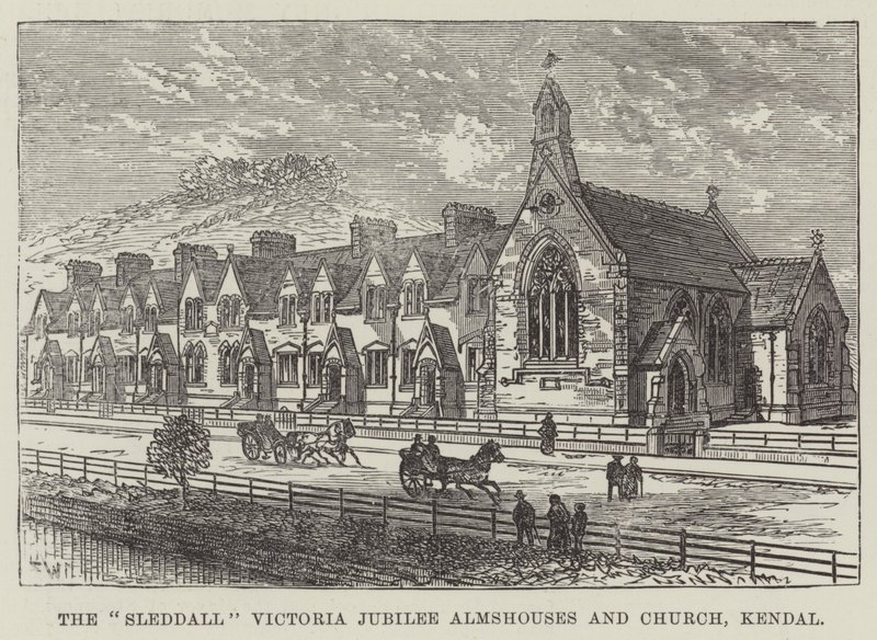 The Sleddall Victoria Jubilee Almshouses and Church, Kendal by Frank Watkins