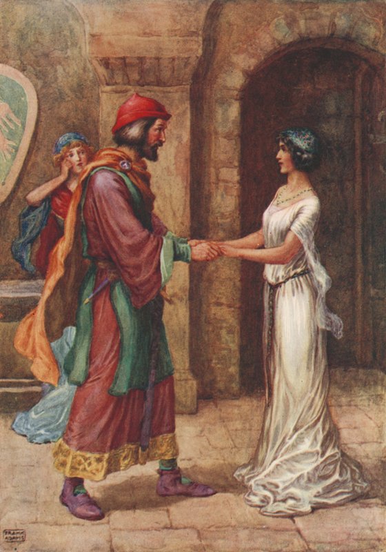 Geraldine and the Baron, from Christabel by Samuel Taylor Coleridge by Frank Adams