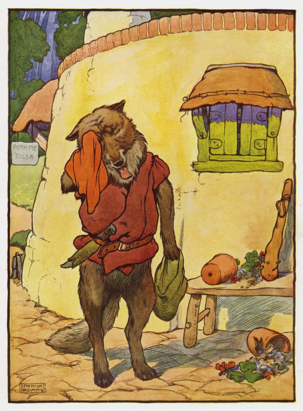 Illustration for The Three Little Pigs by Frank Adams