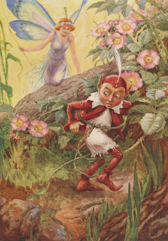 Nymphidia and Puck, from Nymphidia by Michael Drayton by Frank Adams