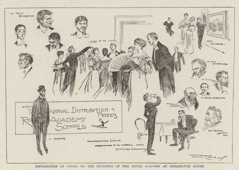 Distribution of Prizes to the Students of the Royal Academy at Burlington House by Frank Craig