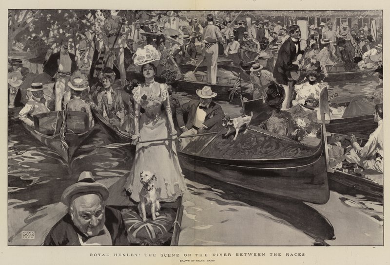 Royal Henley, the Scene on the River between the Races by Frank Craig