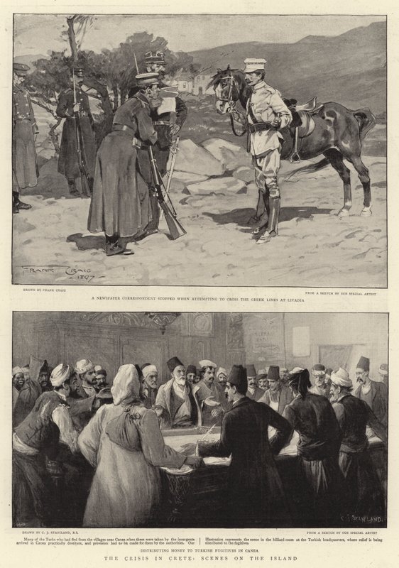 The Crisis in Crete, scenes on the Island by Frank Craig