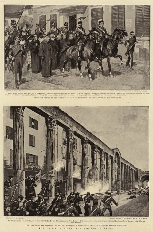 The Crisis in Italy, the Rioting in Milan by Frank Craig