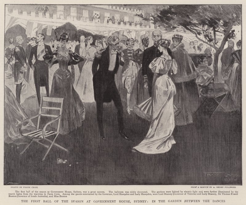 The First Ball of the Season at Government House, Sydney, in the Garden between the Dances by Frank Craig