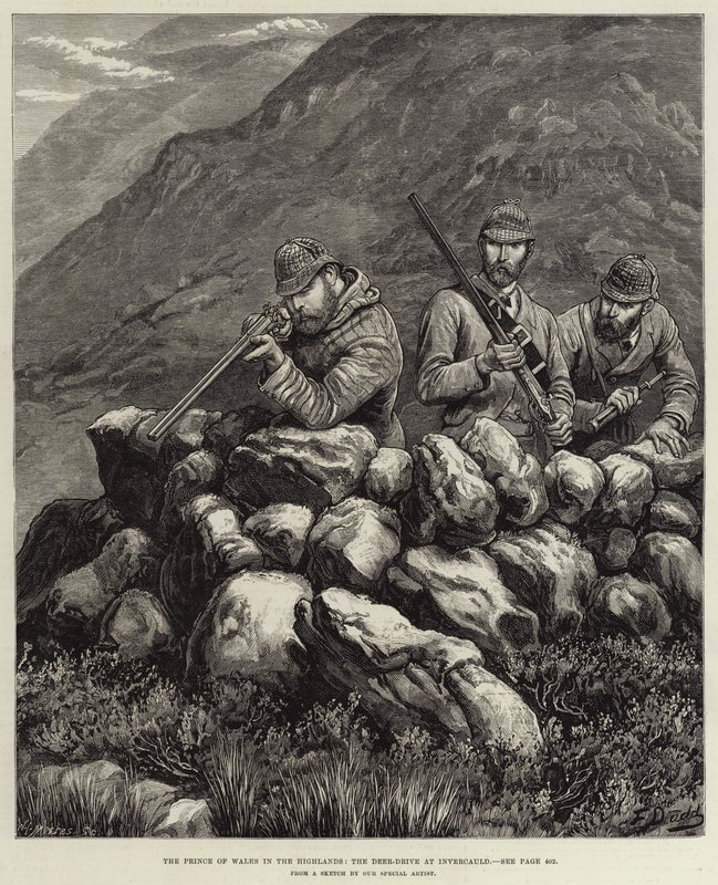 The Prince of Wales in the Highlands, the Deer-Drive at Invercauld by Frank Dadd