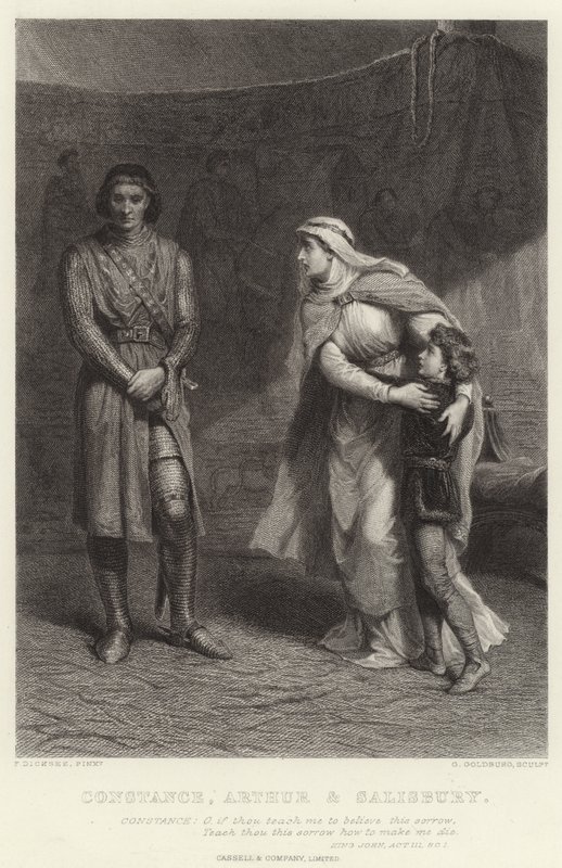 Constance, Arthur and Salisbury, King John, Act III, Scene I by Frank Dicksee