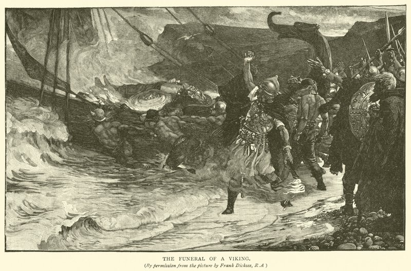 The funeral of a Viking by Frank Dicksee