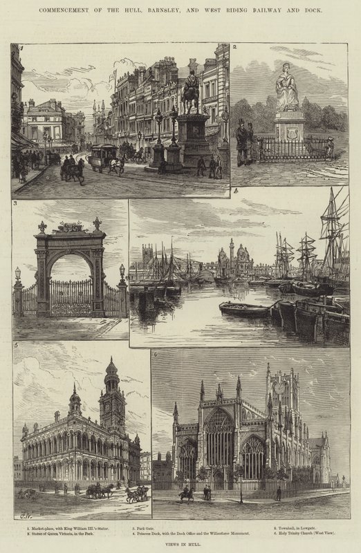 Commencement of the Hull, Barnsley, and West Riding Railway and Dock by Frank Watkins