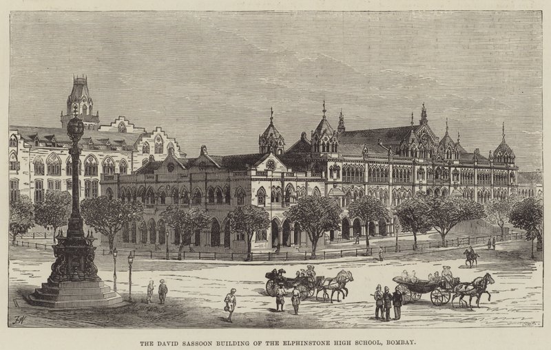 The David Sassoon Building of the Elphinstone High School, Bombay by Frank Watkins