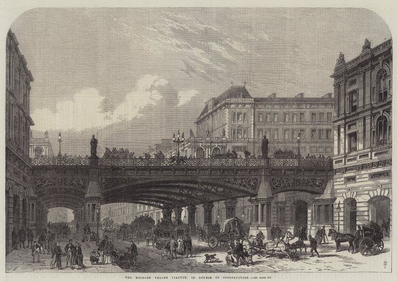 The Holborn Valley Viaduct, in Course of Construction by Frank Watkins