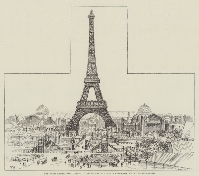 The Paris Exhibition, General View of the Exhibition Buildings, from the Trocadero by Frank Watkins