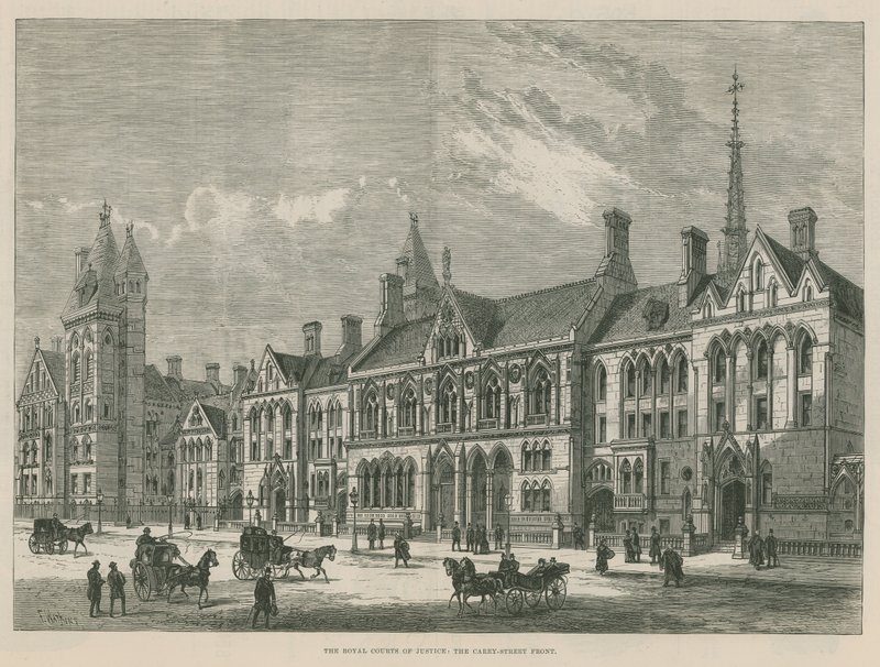 The Royal Courts of Justice: The Carey Street Front by Frank Watkins
