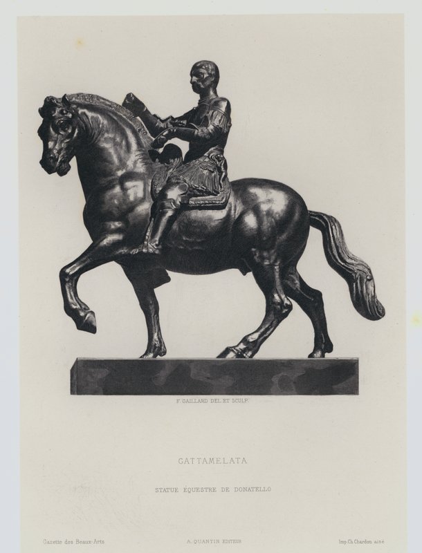 Bronze Equestrian Figure of the Italian Renaissance Condottiero Gattamelata, by Donatello by Frans Gaillard