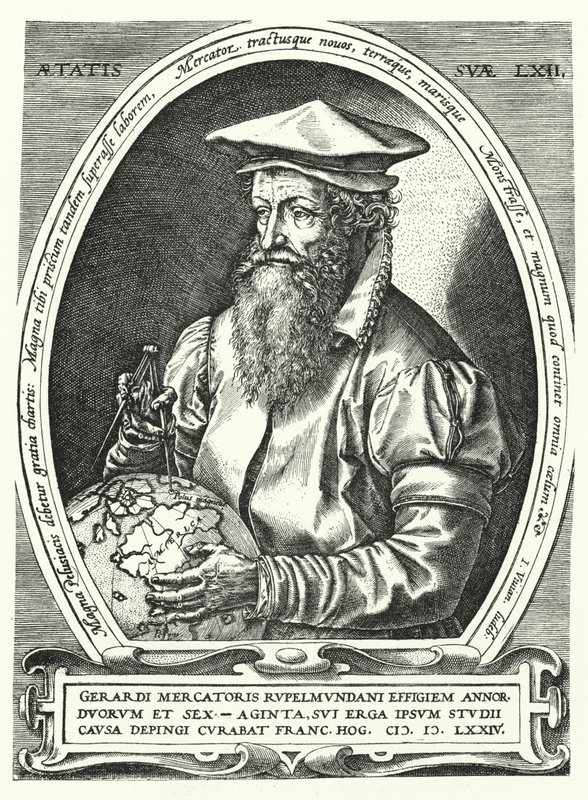 Gerardus Mercator, Flemish Cartographer, Geographer and Cosmographer by Franz (after) Hogenberg