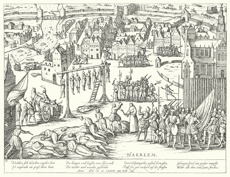 Mass Executions Carried Out by the Spanish at Haarlem, Netherlands by Franz Hogenberg