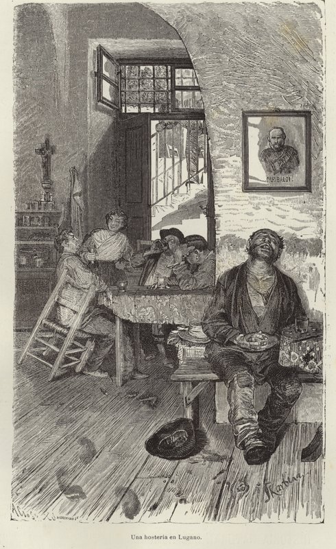 An Inn in Lugano by Franz Skarbina