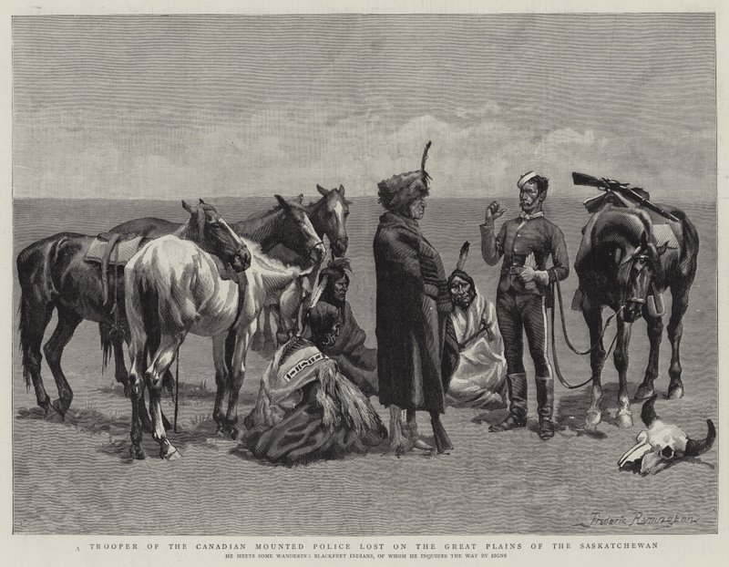 A Trooper of the Canadian Mounted Police Lost on the Great Plains of the Saskatchewan by Frederic Remington