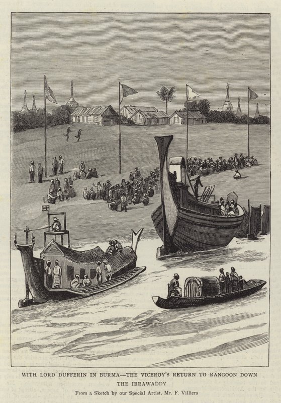 With Lord Dufferin in Burma, the Viceroy