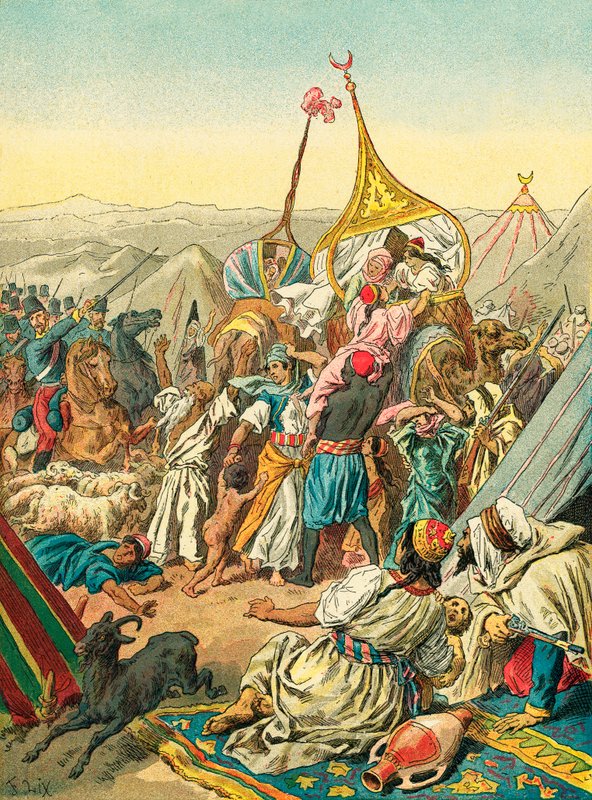 Capture of the Tribe of Abd El Kader by Frederic Theodore Lix