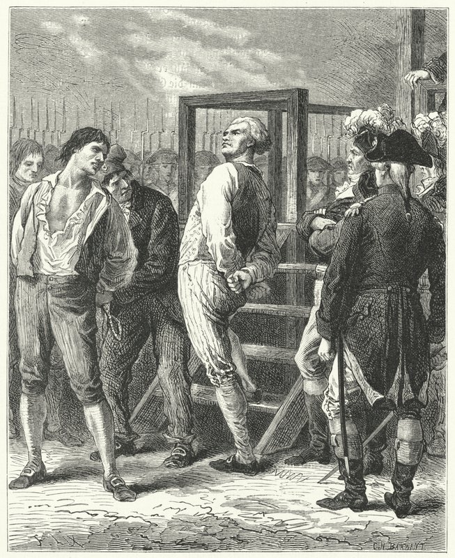 The execution of Georges Danton, 1794 by Frederic Theodore Lix