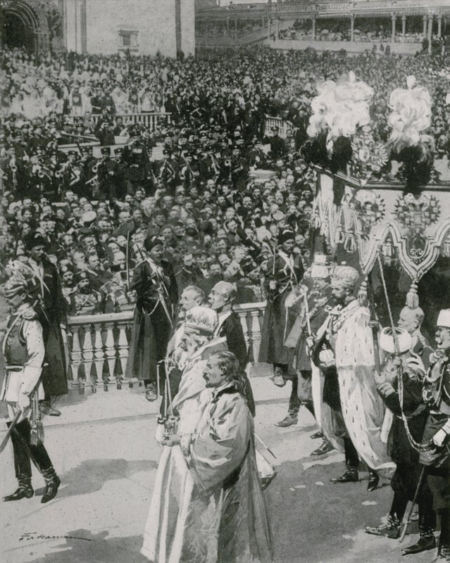A Scene in the Kremlin during the Coronation of the Emperor by Frederic de Haenen