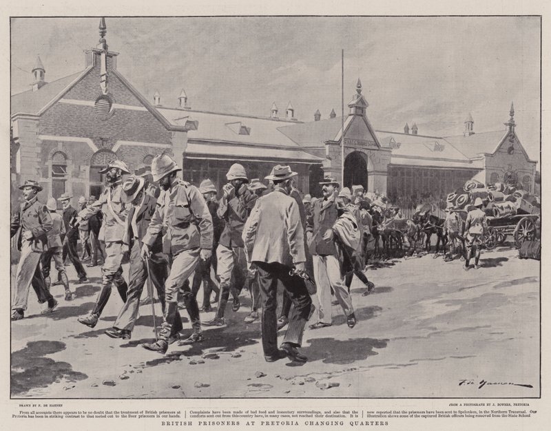 British Prisoners at Pretoria changing Quarters by Frederic de Haenen