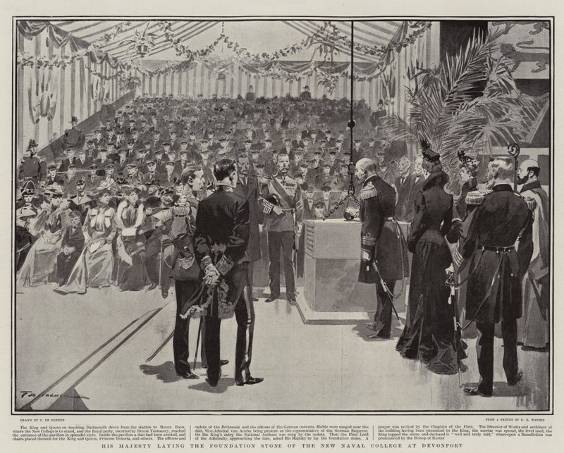 His Majesty Laying the Foundation Stone of the New Naval College at Devonport by Frederic de Haenen