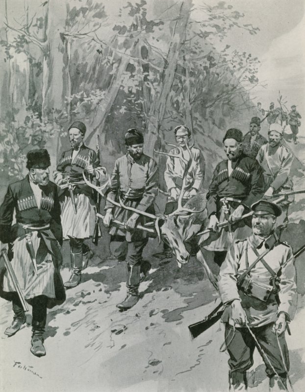 Returning from a Hunt in the Caucasus by Frederic de Haenen