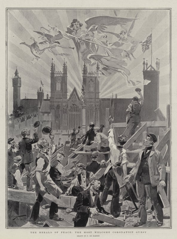 The Herald of Peace, the Most Welcome Coronation Guest by Frederic de Haenen