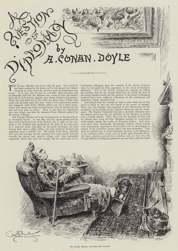 A Question of Diplomacy, by Arthur Conan Doyle by Frederick Barnard