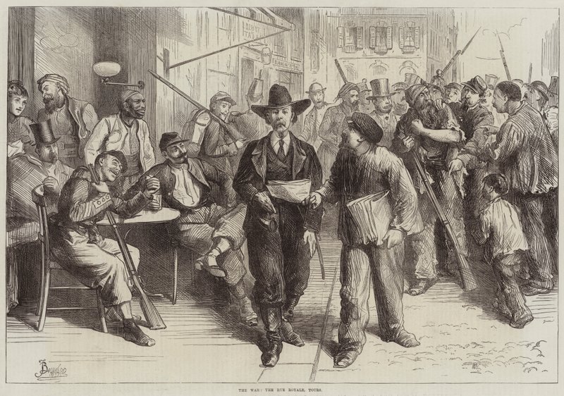 The War, the Rue Royale, Tours by Frederick Barnard