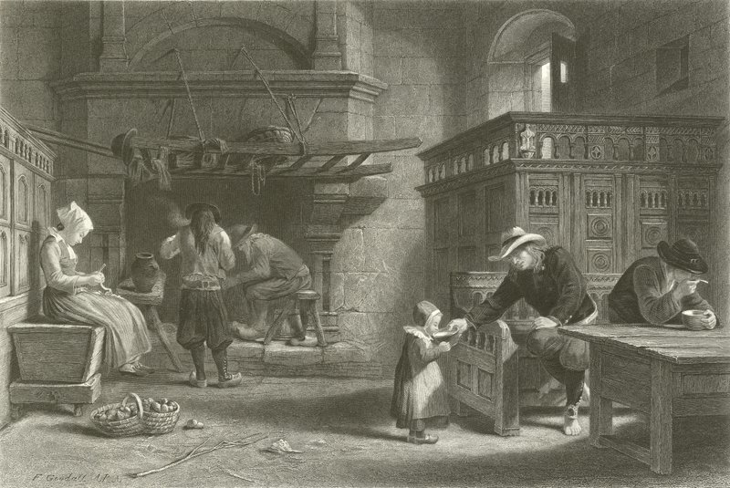 The Homely Meal, Brittany by Frederick Goodall