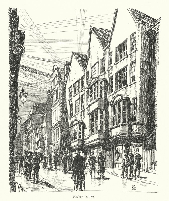 London: Fetter Lane by Frederick Landseer Maur Griggs