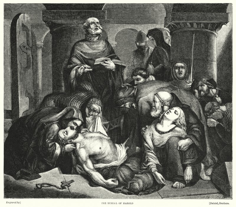 The Burial of Harold by Frederick Richard Pickersgill