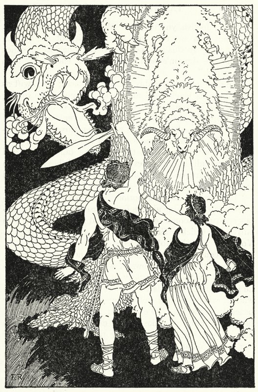 Jason drew his sword and stepped forward by Frederick Richardson