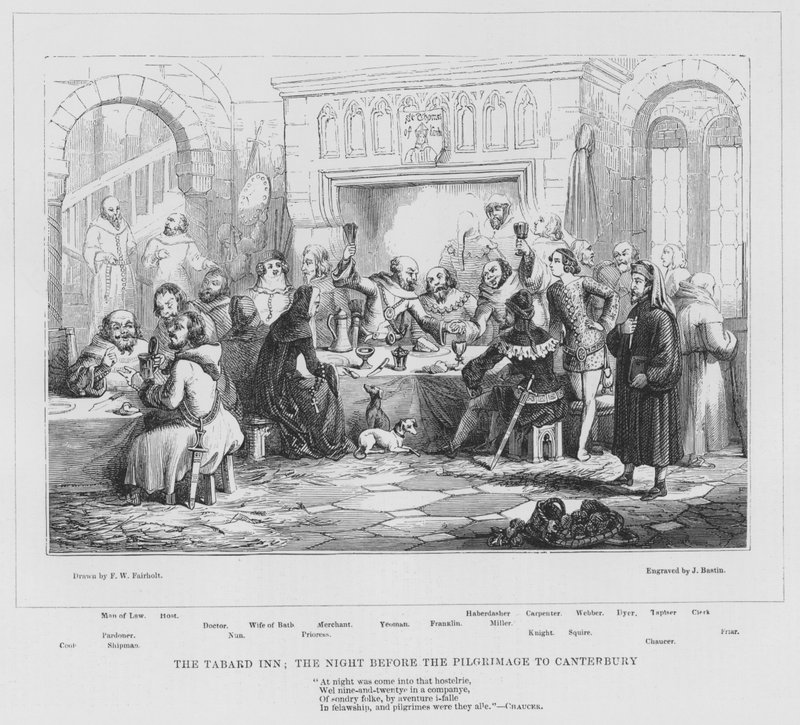 The Tabard Inn, the Night before the Pilgrimage to Canterbury by Frederick William Fairholt