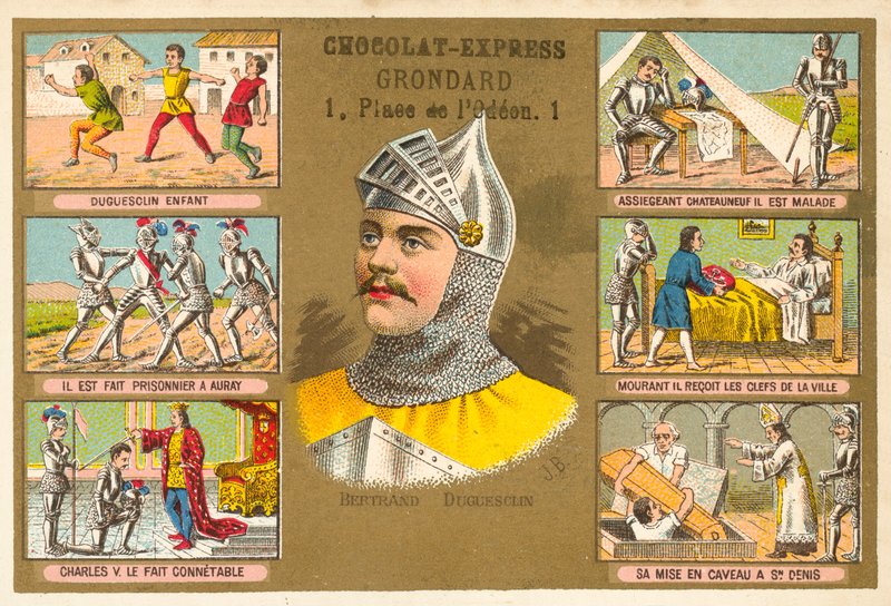 Bertrand du Guesclin, French military commander, and scenes from his life by French School