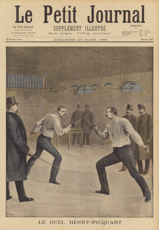 Duel between Colonels Henry and Picquart by French School