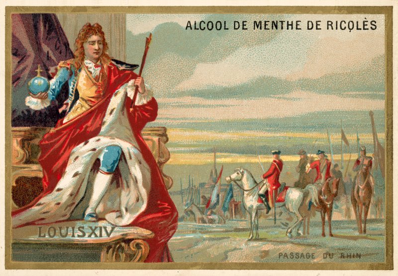 Louis XIV of France and the French Army Crossing the Rhine, 1672 by French School