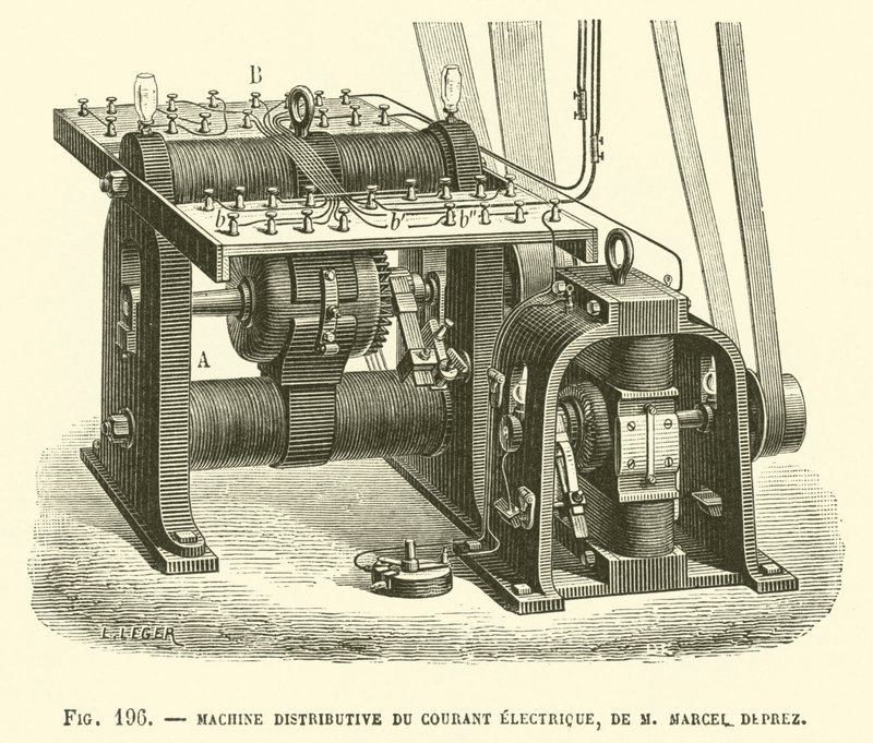 Current Distribution Machine by Marcel Deprez by French School