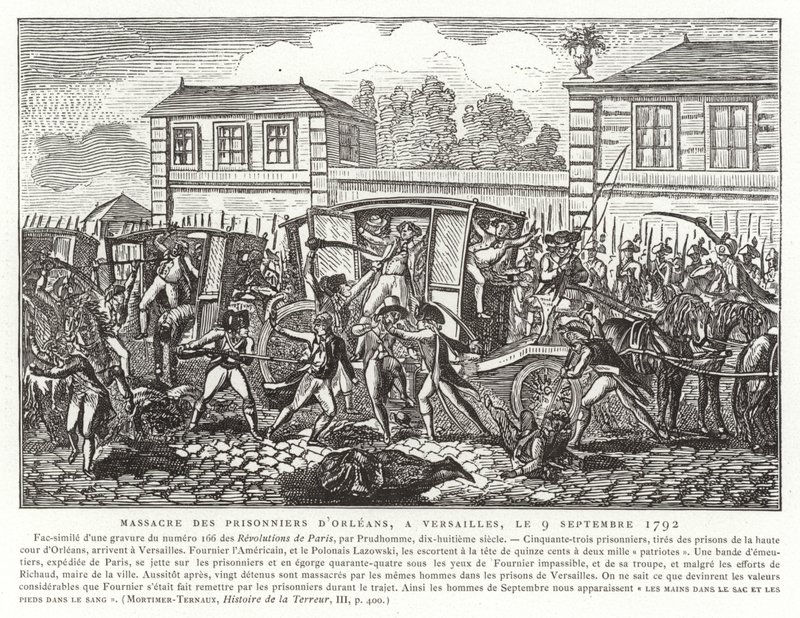 Massacre of the Prisoners of Orleans, Versailles, French Revolution, 9 September 1792 by French School