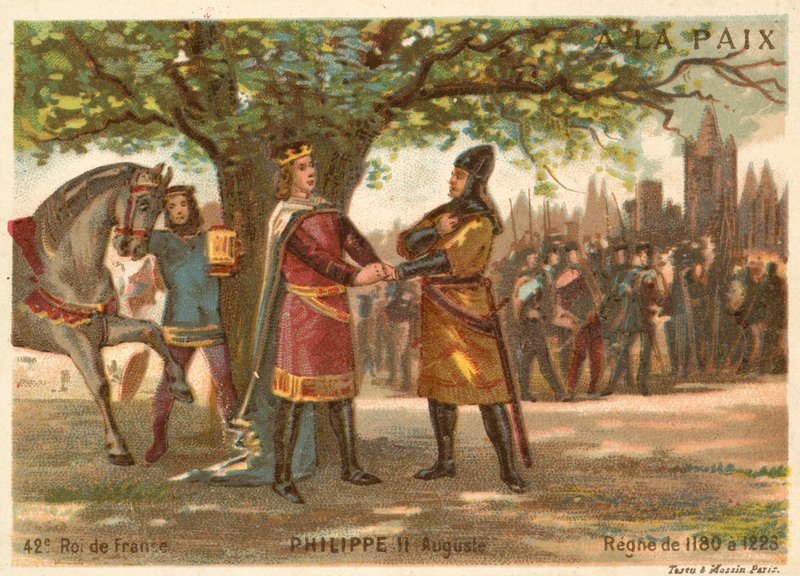 Philip Augustus, King of France by French School