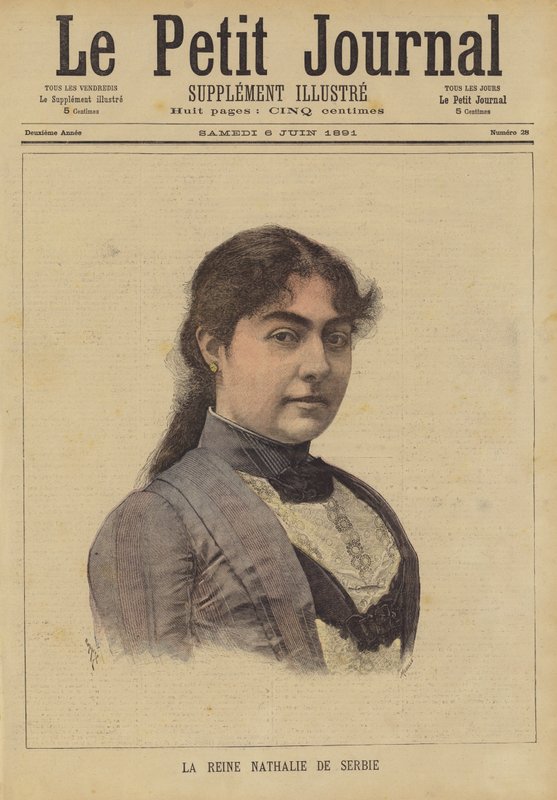 Queen Natalie of Serbia by French School