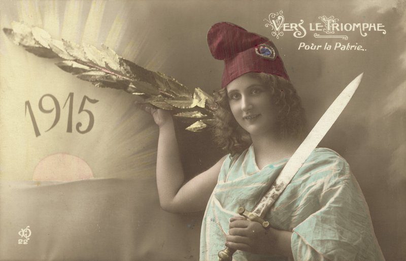 1915, Towards Triumph, For the Fatherland by French Photographer