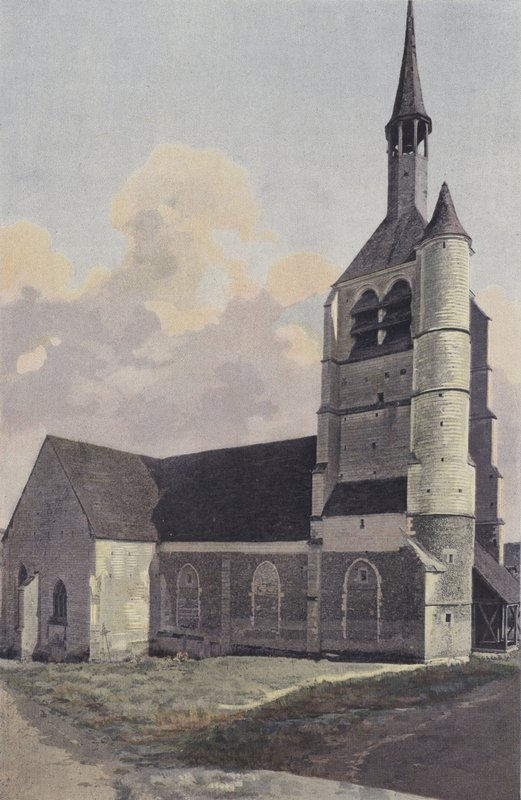 Berulles, Church, Northwest View by French Photographer